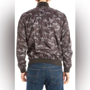 Armani Jeans full zip 2 pocket camouflage bomber csual streetwear style jacket L